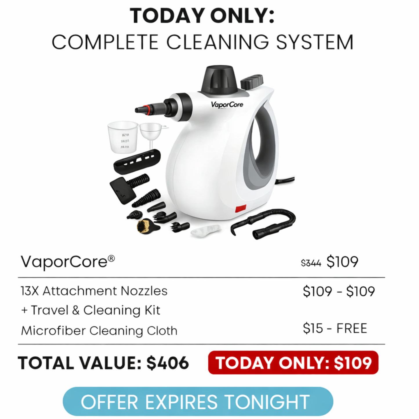 VaporCore Steam Cleaner